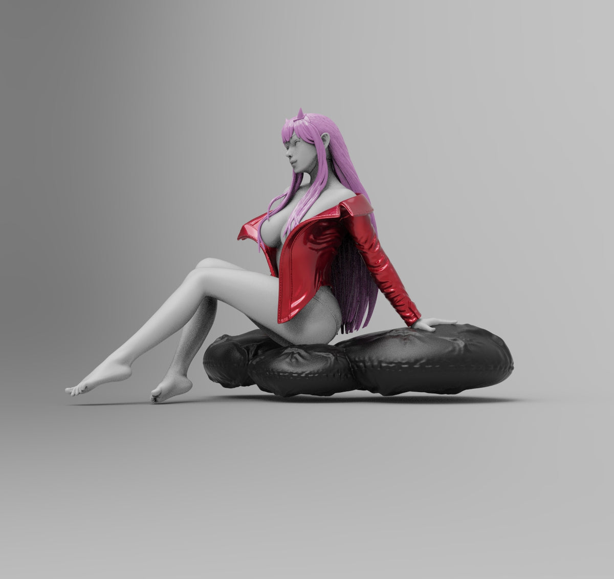 3D file ZeroTwo- STL Darling In The Franxx Anime Figurine for 3D Printing  👧・3D printable model to download・Cults