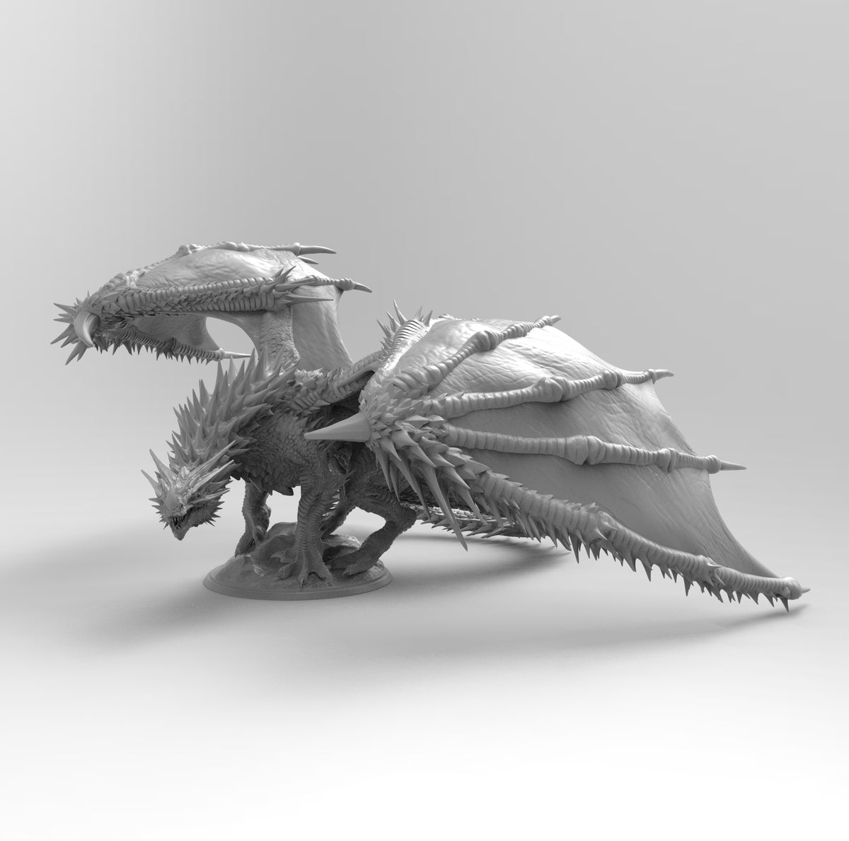 Crystal Dragon with Wings STL for Download 