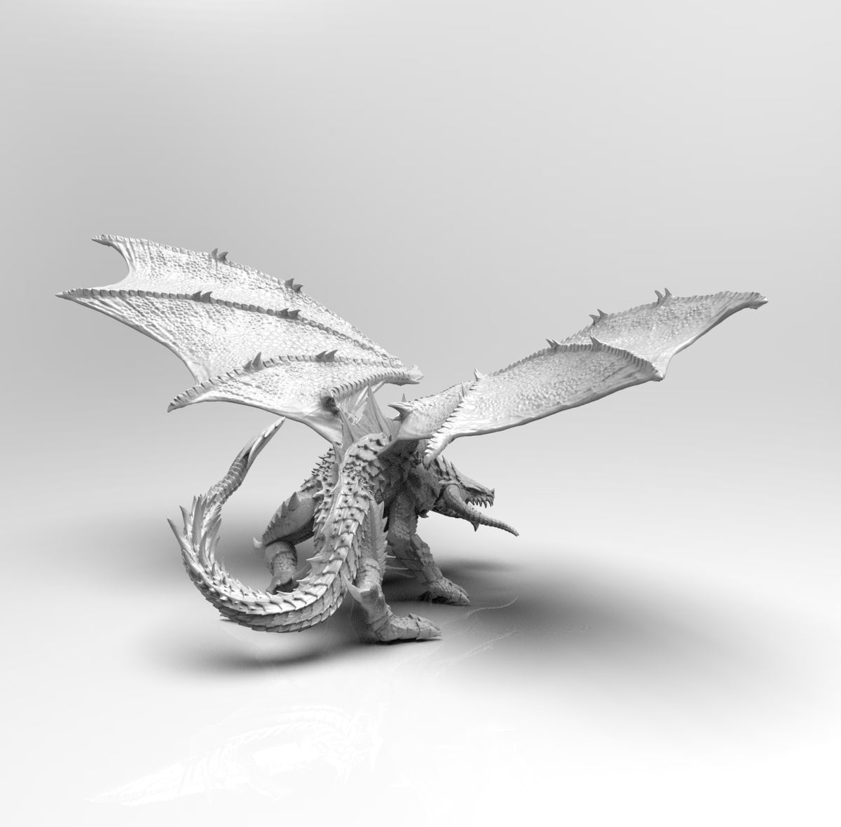 E177 - Legendary dragon design, The Elder Black Dragon, STL 3D model d –  World of STL