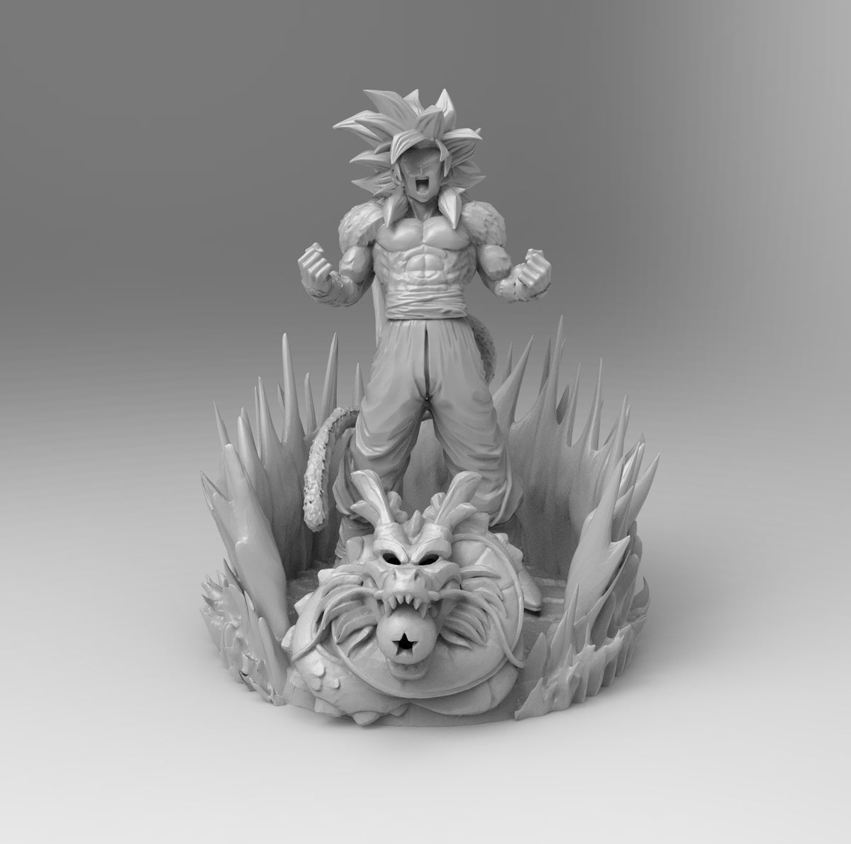 D010 - DBZ Anime Character , Super Saiya 4 Goku, STL 3D model