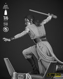 M250 - 3D Movie model design file, Rey from Star Wars, 3D stl file dropbox instant download link