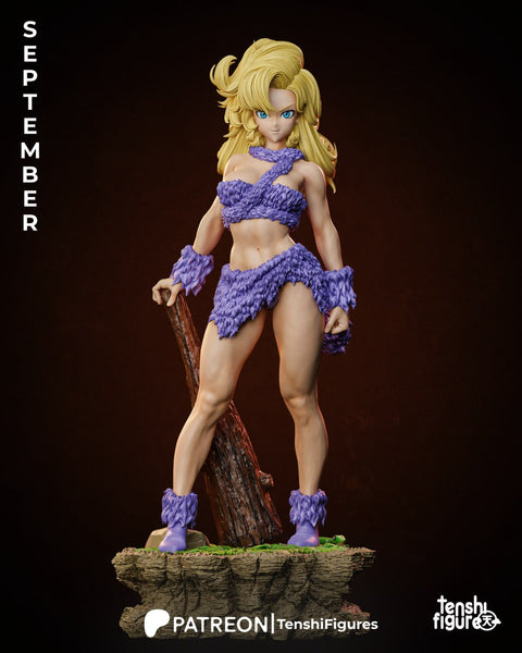 R247 - Games character design, Female character Ayla from chrono Trigger, 3d stl file instant download files