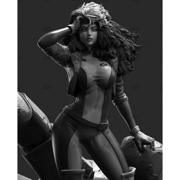 B053 - Comic Character design, The Marvel Studio heroes Rogue, STL 3D Model design download Printable files