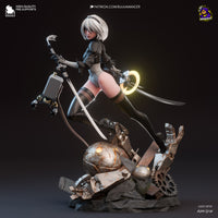 M232 - 3D model games character download files, Games character design , 2B from Nier Automata, 3d file instant download