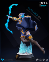 R164 - Games character design, League of legend Ashe stl file download link