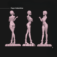 R127 - Nsfw Anime female character, the cowboy beebop, Faye valentines, 3d stl instant download files