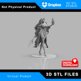 A418 - Character design statue, Devil Hot girl design, STL 3D model design print download files