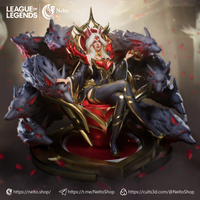 R161 - Games character design, the league of legend , nine tail female character , ahri , 3d stl instant download files