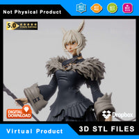 R240 - NSFW Games character design, Final Fantasy, xiv, The Y.Shtola, 3D stl file instant download