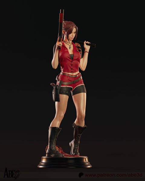 N013 - Games character design model file, Claire from the resident evil, 3d stl instant download file