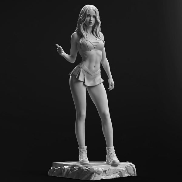 B500 - Comic character design stl file, The cute NSFw Superwomen, 3d stl file dropbox instant download files