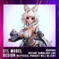 M074 - Games character design model file, Misono Hibiki from Blue Archieves, 3d stl model instant download files