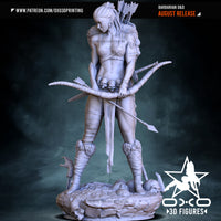 R151 - Legendary Character design, Female figure barbarian, 3d stl instant download files