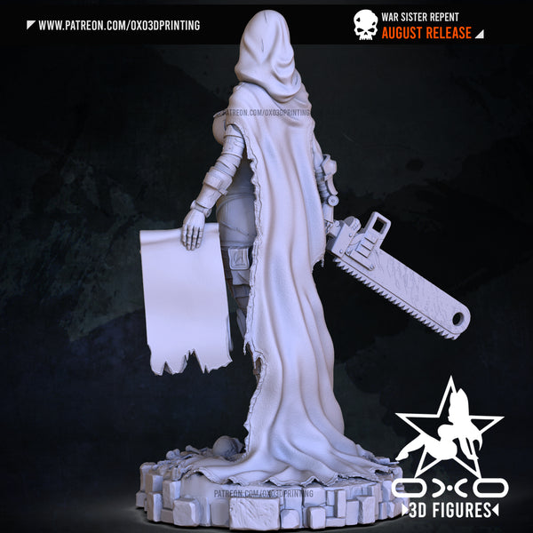 R152 - Legendary female character design, Figures_War_Sister_Repent, 3d stl instant download files