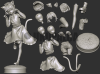 R216 - Games character design, Touhou project, The Chen cute girl, 3d STL file instant download