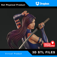 R004 - Games character design, Marvel Psylocke V2, 3D STL model design print download files