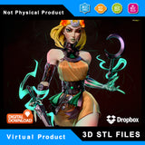 R163 - Games female character design, The Hades 2, Melinoe , 3d stl file instant download