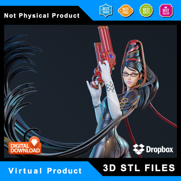 R211 - Games character design, Nxfw Bayonetta , 3d Stl file instant download