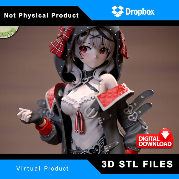 R213 - Hololive Vtuber character design, Cloe Sakamata, 3d stl files instant download