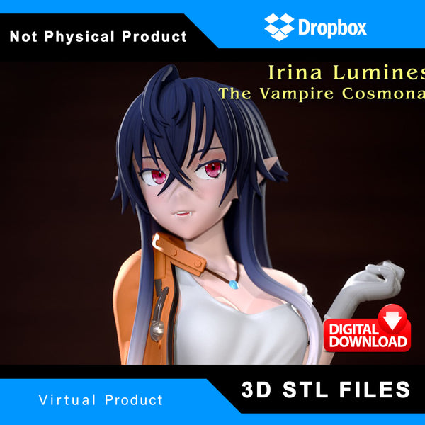 R214 - Anime character design, the vampire cosmonaut, irina luminesk, 3D stl instant download files