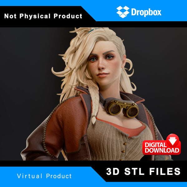 R219 - Games character design, Monster Huntor female character design, The Gemma , 3D STL file instant download