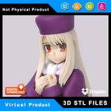 R222 - Games Character design, The illya fate stay night, 3d stl instant download files, not physical product