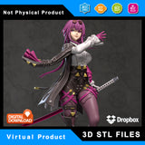 R242 - Games character design, Honkai Nxfw female character, Kafka, 3d stl instant download files