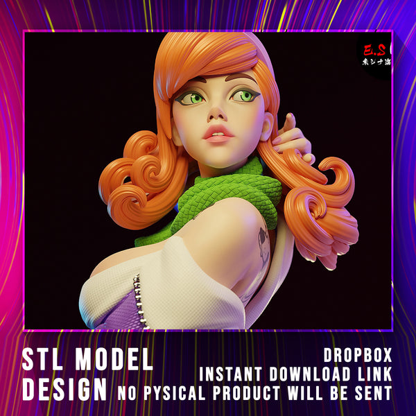 R995 - Comic character design file, dapney the nsfw girl, 3d stl file dropbox instant download files