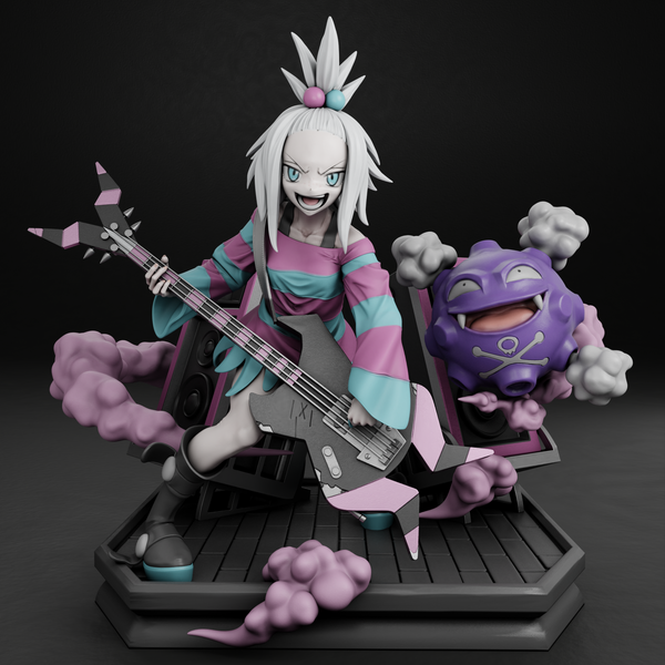 R221 - NSFW Anime character 3d model design stl, Roxie from Pokemon, 3D STL instant download file with dropbox