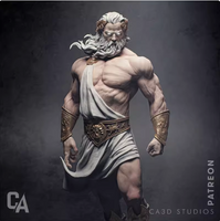 R029 - 3D STL model design download print  files, Gods character design, TheTop God Zeus