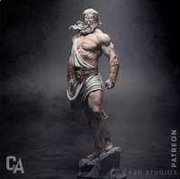 R029 - 3D STL model design download print  files, Gods character design, TheTop God Zeus