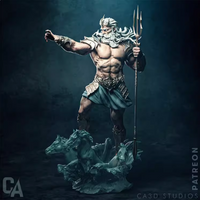 R032 - 3D STL model design download print  files, Legendary character design, The God of Sea Poseidon