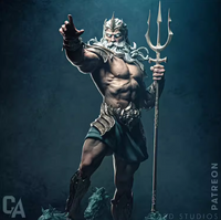 R032 - 3D STL model design download print  files, Legendary character design, The God of Sea Poseidon