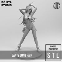 B183 - Anime character design, Hot female Gantz with katana, STl 3D model design print download file