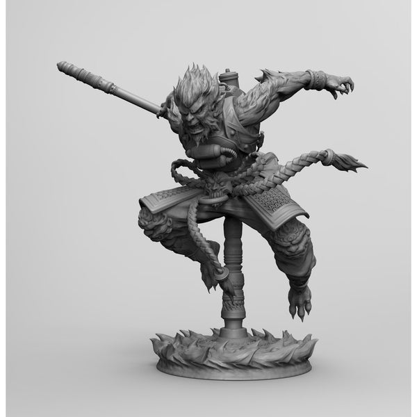 S016 - Legendary character design, The Monkey King God - STL 3D models Printing download digital files