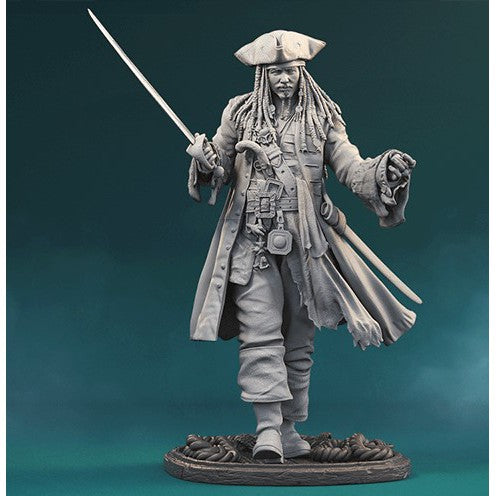 A010 - Movies Character design, The Captain Jackie Sparrow statue design file , STL 3D Model design print download file