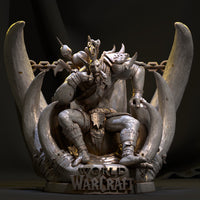 E645 - Games Character design, The Wow goblin king statue, STL 3D model design print download files