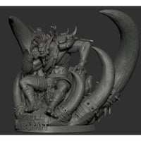 E645 - Games Character design, The Wow goblin king statue, STL 3D model design print download files