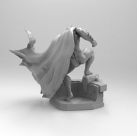 A318 - Comic character design, Bat guy with statue gargolye, STL 3D model design print download file