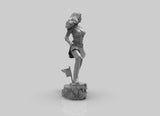 B453 - Comic character design, Q. Maeve statue, STL 3D model design print download files