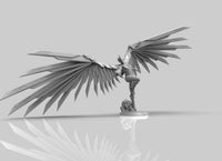 A219 - Legendary creature design, Valkyrine cyber warrior, STL 3D model design print download files