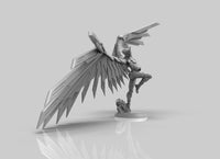 A219 - Legendary creature design, Valkyrine cyber warrior, STL 3D model design print download files