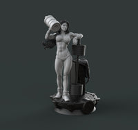 H061 - Comic character design, The Female superheroes She Hulk Statue, STl 3D model design printable download files