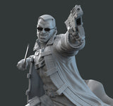 H070 - Comic Character design, The Blade Marwell statue design, STL 3D model digital printable download files