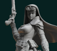 H225 - Legendary character design, The Waifu Battle Nun Statue, STL 3D model design printable download files