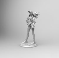 E589 - Games character design, The Leak of legend, Akalia girl character design, STL 3D model design print download file