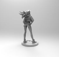 E589 - Games character design, The Leak of legend, Akalia girl character design, STL 3D model design print download file
