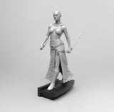 E619 - Nsfw Movie character design, The Assajjji with two blade statue, STl 3D model design print download files