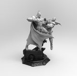 E621 - Comic character design, The Badguy punching on a villian statue, STL 3D model design print download files