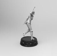 E632 - Games character design, The Witchers ciri biri statue, STL 3d model design print download files